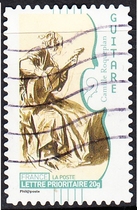 French Letter Marketing Stamps 2010 Musical Instruments 12-4: Guitar