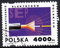 Polish Letter Marketing Stamps 1994 Polish Institute of Electrical Engineers 1-1