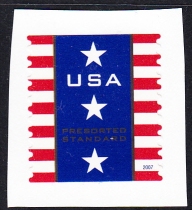 U.S. Letter Marketing Stamp Cutting 2007 Flag 1-1