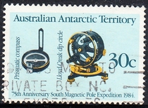 Australian Antarctic Territory Letter Sales Stamps 1984 75th Anniversary of the South Magnetic Pole Exploration 2-1