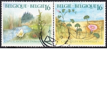 Belgian letter stamps 1994 Wildflowers 2 pieces