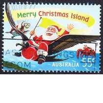Australia Christmas Island Letter Sales Stamp 2013 Christmas 2-1: Santa Claus rides a frigate bird