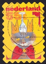 Dutch Letter Marketing Stamps 1999 Christmas Stamp Design Competition 20-14: Cat with Crown