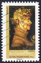 French Letter Sales Stamp 2008 Painting Masterpiece 10-9: Arcimboldo Summer