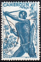 Cameroon letter stamps 1946 local image archer 4-4