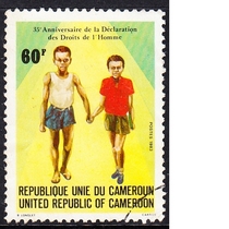 Cameroon Letter Sales Stamps 1983 35th Anniversary of the Declaration of Human Rights 2-1