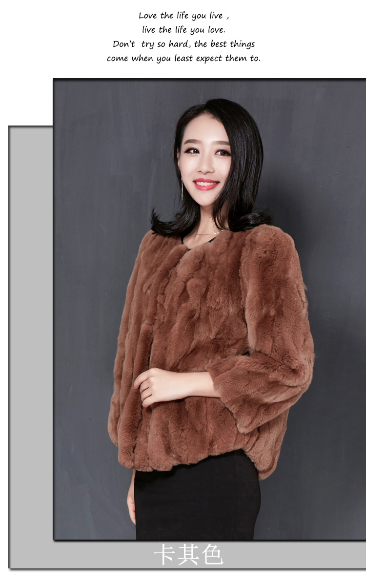 2018 đặc biệt cung cấp mới 獭 lông thỏ lông lông đoạn ngắn 7 điểm tay áo Hàn Quốc phiên bản của lỏng kích thước lớn sản phẩm mới nữ chống áo khoác lông