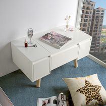 Nordic Solid Wood Mesh Red Bedroom Flip Mini Makeup Desk Multifunction Desk Floating Window Tatami Dresser Table