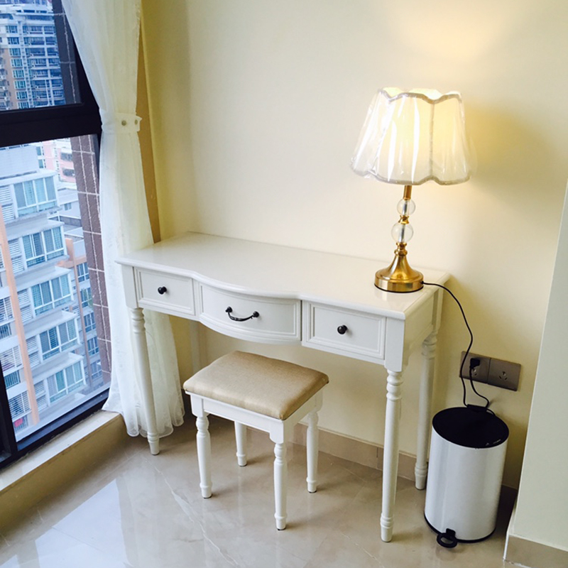 American computer desk Desktop home pastoral desk Study desk Modern simple desk Solid wood desk White