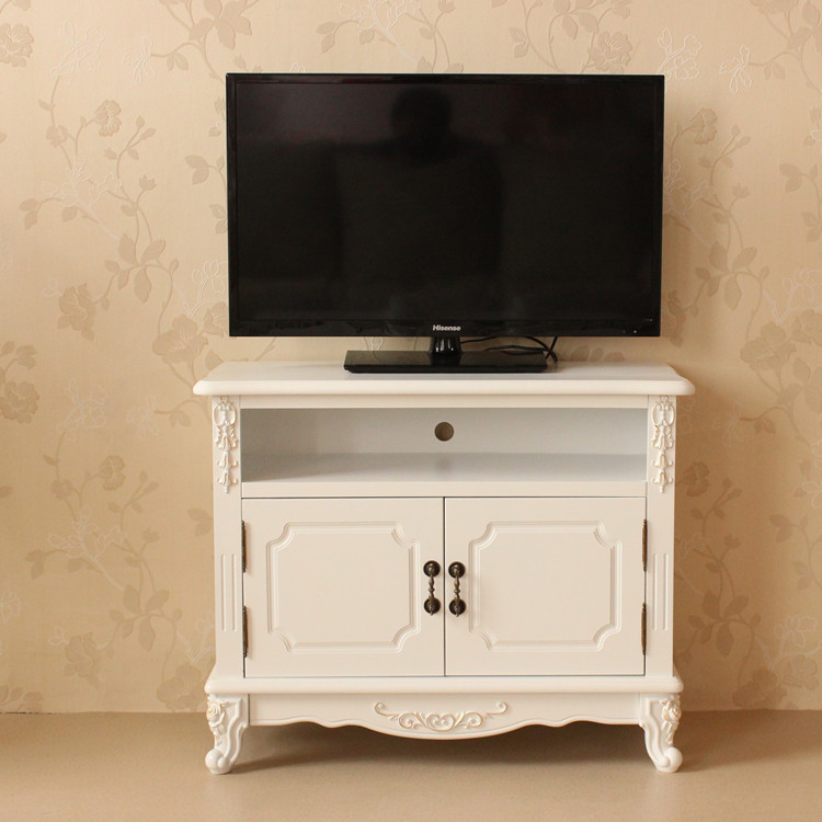 European-style minimalist mini-sized bedroom TV cabinet Korean-style modern living room double-door floor cabinet audio-visual cabinet