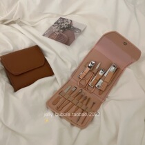 Self-retaining nail scissors 12-piece niche advanced sense scissors ear spoon manicure set nail scissors nail set