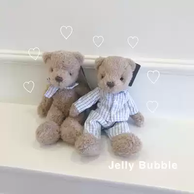 *jelly bubble *Self-contained bear in pajamas bow shirt teddy bear plush doll doll