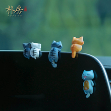 Car Decoration Four Year Old Shop Car Interior Decoration Car Park House Back Shadow Meow Meow Car Decoration Screen Products Cute Cartoon Car Supplies Doll Center Console