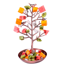 Antique fruit tree fruit set plate retro style creative dish container European hotel chef special-shaped tray pan flower and grass