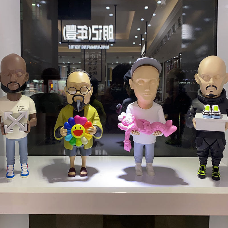 KAWS тенденция прилив бренд Тревога рабочая сила управлять смола украшение кукла модель Чаова деревня верх Ракоя Миядзаки кукла 