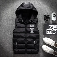 Áo vest nam nam mùa đông dày lên tuổi trẻ Sinh viên Hàn Quốc ấm áp áo vest bé trai vest có mũ thủy triều áo ba lỗ trắng