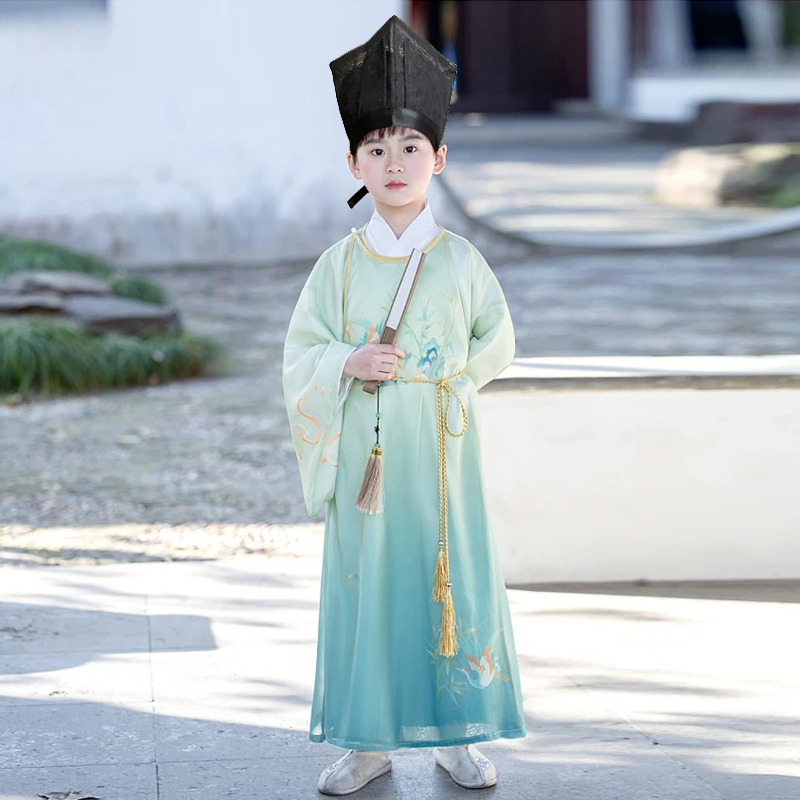 Boy's Hanfu Song Dynasty Poet Costume Su Shi Clothing Boy's Handsome Chinese Style Song Dynasty Ancient Poetry Recitation Performance Costume Boy's Hanfu Song Dynasty Poet Costume Su Shi Clothing Boy's Handsome Chinese Style Song Dynasty Ancient Poetry Recitation Performance Costume