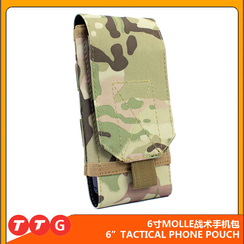 Outdoor tactical belt bag storage bag mobile phone bag 5.5 6 inch MOLE mobile phone sleeve hanging bag EDC multifunctional accessory bag