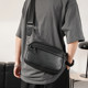 2024 New Cowhide Youth Shoulder Bag Men's Fashion Korean Style Men's Bag Crossbody Bag Trendy Solid Color Small Square Bag