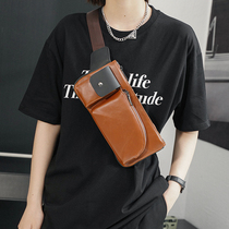 New Fashion Retro Small Chest Bag Waist Bag Korean Mens Bag Trend Messenger Bag Sports Small Bag Shoulder Bag Trendy Bag