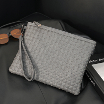 2024 new woven clutch bag Korean style mens bag casual fashion document bag IPAD bag casual small bag envelope bag