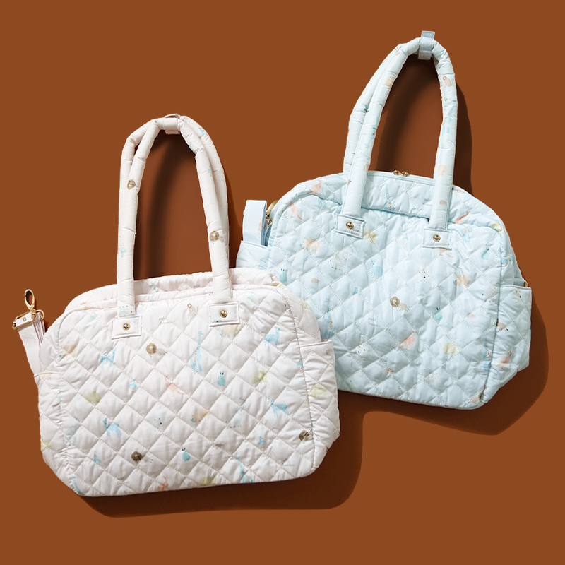 Cartoon Cute Animal Paradise Quilted Soft Lightweight Single Shoulder Crossbody Mommy Bag Travel Bag Maternity Bag