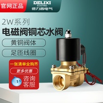 Delixi solenoid valve water valve 220V normally closed switch valve air valve 12 electric valve water control valve 24 water pipe electronic valve
