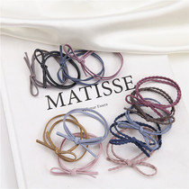 Korean Hairband simple style hipster knotted hair rope leather band Korean version of front rope women tie hair ponytail hair accessories