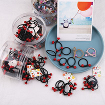 Childrens hair accessories simple red beads Hairband toddler girl tie Mini small rubber band headstring tie hair rope