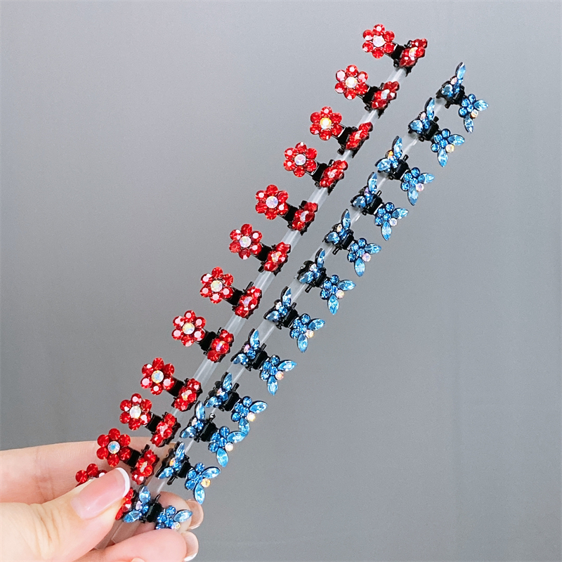 Clip small clip hair catch bride rhinestone plate hair clip baby children's hair accessories jewelry girls headdress clip