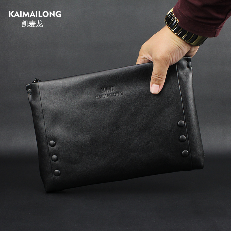 Camelon man's handbag new leather man's handbag with bag skin man's bag