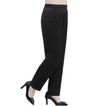 Mrs. Fu middle-aged and elderly womens silk casual trousers mothers mulberry silk stretch double johns womens trousers 232607
