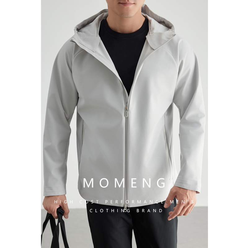[Thin Fleece Lining] Momeng Classy Hooded Windproof Outdoor Men's Jacket, Casual Jacket, Spring & Fall
