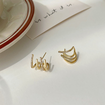 Hong Kong (designer) RVY 2021 new earrings female Japanese and Korean personality simple versatile temperament ear stud jewelry
