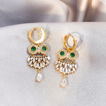 Hong Kong (designer) RVY 2021 New Tide high-grade earrings female light luxury simple owl earrings