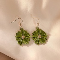 Hong Kong (designer) RVY 2021 New Tide flower earrings female summer light luxury niche earring simple