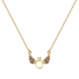 Дизайнерское золотое летнее ожерелье, цепочка до ключиц, Гонконг, розовое золото, легкий роскошный стиль