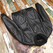 Lost money selling native sheepskin wool one-piece mens short MA-1 baseball leather jacket genuine leather winter warm