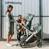 Коляска для близнецов с сидением, складная тележка для двоих, США, можно сидеть и лежать