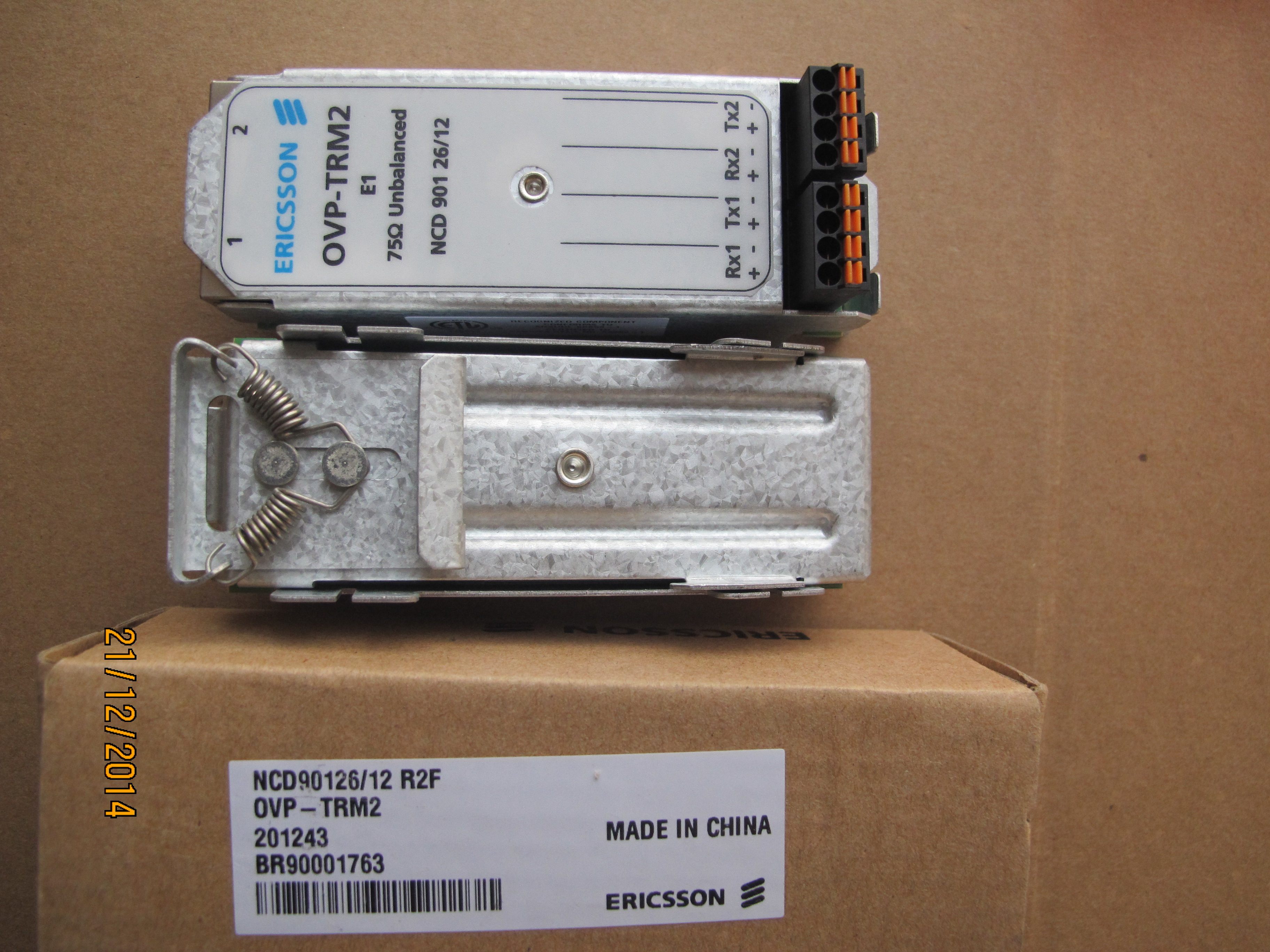 ERICSSON OVP-TRM2 E1 75 ohm impedance converter Ericsson transmission box