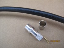 QMA male connector connected to LMR300 5D-FB CTN300 KSR300 coaxial cable quick plug