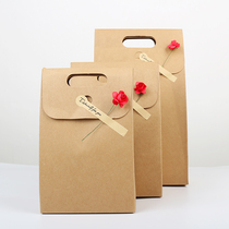 Gift box bag portable packaging ins big and small cowhide dry flower paper birthday Tanabata Valentine Christmas