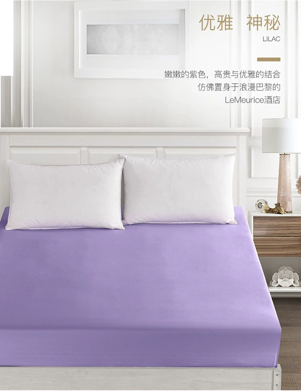 Baodi Home Dệt 60S giường cotton dài chủ yếu Đồng bằng màu đơn giản 1,5m 1,8m - Trang bị Covers