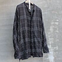 Chinese style mens vintage cardigan cotton linen shirt large size linen shirt mens loose long sleeve shirt T-shirt