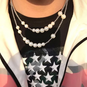 吴亦凡同款珍珠项链高品质复古