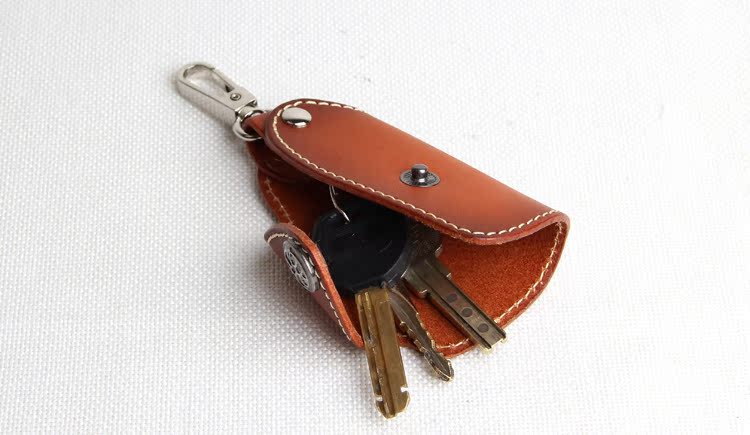 Túi chìa khóa da da mềm da lộn kéo nam đa chức năng mini đơn giản cá tính túi nhỏ - Trường hợp chính ví đựng móc khóa