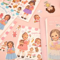 Korean Afrocat cute cartoon decoration stickers retro doll stickers hand book paper stickers 10