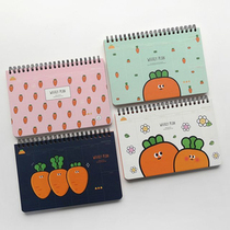 Korea pinkfoot carrot coil week plan This cute cartoon schedule this horizontal hand account notepad
