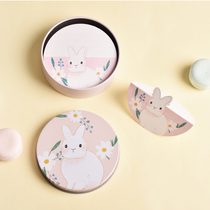 iplaybox Japan cute cartoon animal sticky note paper round iron box sticky note paper can stand message paper 100 sheets