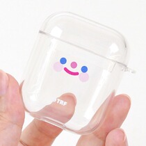 RICO Korea Cute Transparent Airpods Protective Shell Apple Wireless Bluetooth Headphones Hard Shell 1 2 Deed box